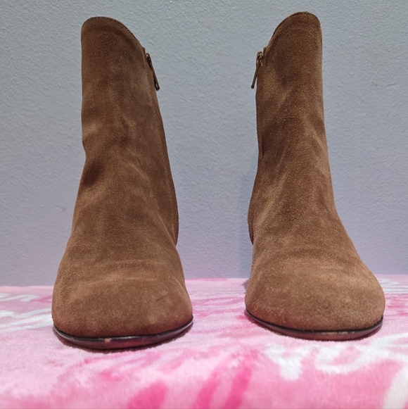 Women's AGL Leather Suede Cognac Ankle Boot, Size 38 - Picture 4 of 16